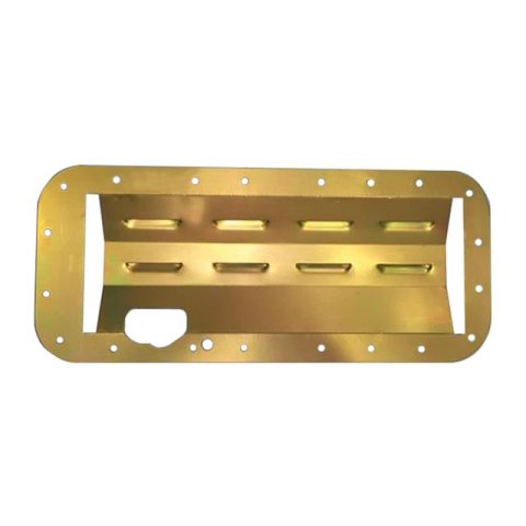 Milodon Windage Trays 32000 Tray, Steel, Gold Iridite, Louvered, Rear or Center Sump, Mopar, Big Block B, Big Block RB, 426 Hemi, Kit thumbnail 1