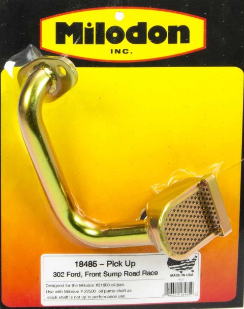 Milodon Oil Pump Pickups 18485 Pickup, Bolt-In, Aftermarket Pan Style, 7.500 in. Pan Depth, Ford, Small Block, 221-302, Each thumbnail 2