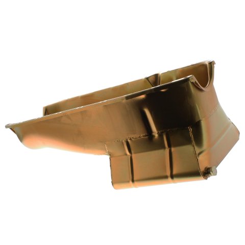 Milodon Street and Strip Oil Pans 30901 Pan, Steel, Gold Iridite, 7 qt., Chevy, Small Block, Low Profile, Dart SHP 1980-85 RH Dipstick, Each thumbnail 5