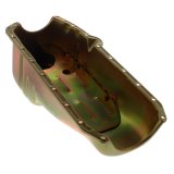 Milodon Circle Track Oil Pans 31503 Pan, Steel, Gold Iridite, 5 qt., Chevy, Small Block, Each thumbnail 1