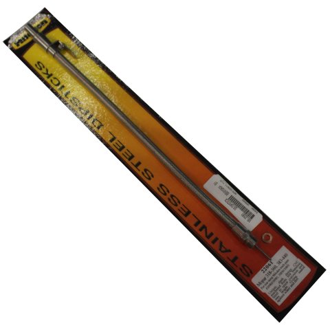 Milodon Stainless Steel Oil Dipsticks 22061 Engine Dipstick, Tube, Braided Steel, Natural, Passenger Side, Dodge, Plymouth, Rear Sump, Each