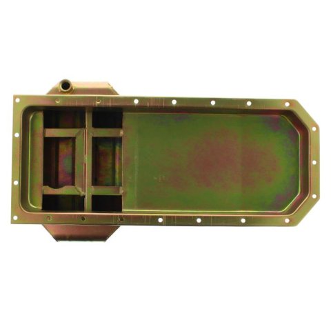 Milodon Gen III Hemi Pro Touring Oil Pans 31002 Pan, Touring, Hemi, 5.7, 6.1, 6.4 , Engine Swap with Tubular K-Member, Steel, Gold Iridite, 7 qt., Mopar, Each thumbnail 1