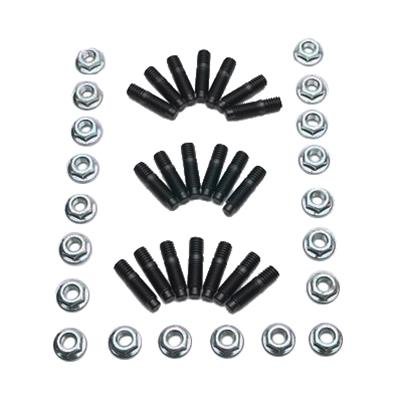 Milodon Oil Pan Stud Kits 81300 Studs, Black Oxide/Cadmium Plated, Hex Nut, Chevy, Kit thumbnail 1