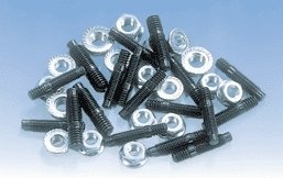 Milodon Oil Pan Stud Kits 81300 Studs, Black Oxide/Cadmium Plated, Hex Nut, Chevy, Kit thumbnail 2