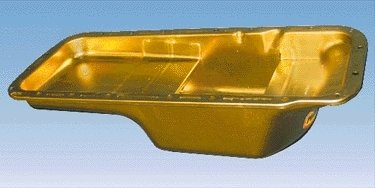 Milodon Stock Replacement Oil Pans for 1970-1971 CHALLENGER, 1967-1971 CHARGER, 1966-1970 CORONET - 30761 Pan, Steel, Gold Iridite, 6 qt., Mopar, B/RB Engines, A, B and E Bodies, Int Control Baffles, Each thumbnail 5