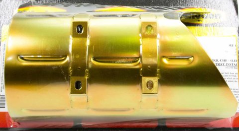 Milodon Windage Trays 32230 Tray, Steel, Gold Iridite, Louvered, Center/Rear Sump, Mopar, Small Block, Each thumbnail 2