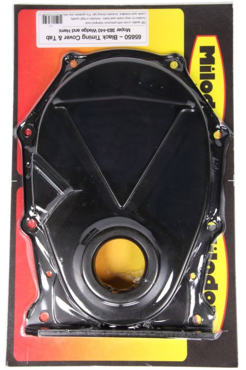 Milodon Steel Timing Covers 65650 Cover, 1-Piece, Steel, Black, Chrysler, Dodge, Plymouth, Big Block, Hemi, Kit thumbnail 2