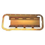 Milodon Windage Trays 32224 Tray, Steel, Gold Iridite, Louvered, Ford, Big Block, 390-428 thumbnail 1