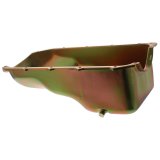 Milodon Stock Replacement Oil Pans 30770 Pan, Steel, Gold Iridite, 4 qt., Pontiac, V8, Internal Control Baffle, Each thumbnail 2