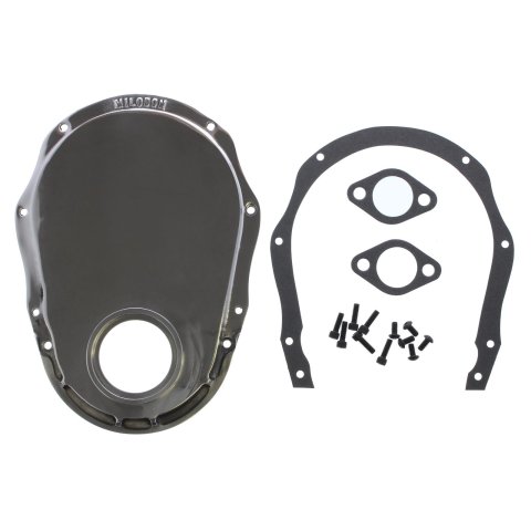 Milodon Aluminum Timing Covers 14870 Cover, 1-Piece, Aluminum, Polished Finish, Chevy, Big Block Gen 6, Each thumbnail 1