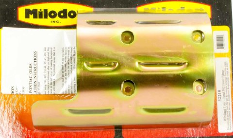 Milodon Windage Trays 32210 Tray, Steel, Gold Iridite, Louvered, Front Sump, Ford, Small Block, Each thumbnail 1