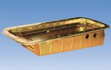 Milodon Drag Race Oil Pans 31151 Pan, Steel, Gold Iridite, 7 qt., Mopar, Big Block, B/RB/Hemi, Fits Chassis with Magnum Crossmember, Each thumbnail 2