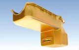 Milodon Street and Strip Oil Pans 31080 Pan, Steel, Gold Iridite, 5 qt., Chevy, Small Block, LH Dipstick, Chevy, Pickup, SUV, Each thumbnail 4