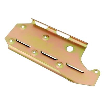 Milodon Windage Trays 32102 Tray, Steel, Gold Iridite, Louvered, Rear Sump, Chevy, Small Block, Each thumbnail 1