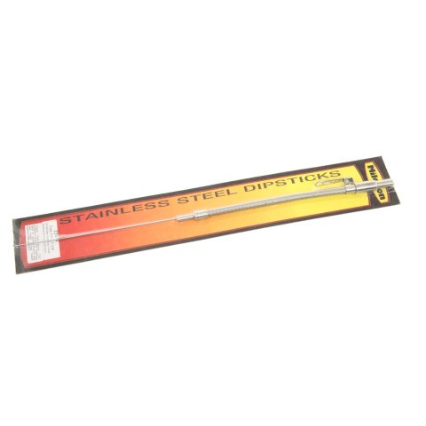 Milodon Stainless Steel Oil Dipsticks 22034 Dipstick with Tube, Engine, Braided Steel, Natural, Ford, 352-428 FE, Each thumbnail 1