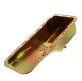 Milodon Stock Replacement Oil Pans 30740 Pan, Steel, Gold Iridite, 5 qt., Ford, FE, Pre-1973 Front Sump Chassis, Int Control Baffles, Each thumbnail 2
