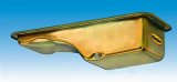 Milodon Stock Replacement Oil Pans 30740 Pan, Steel, Gold Iridite, 5 qt., Ford, FE, Pre-1973 Front Sump Chassis, Int Control Baffles, Each thumbnail 5