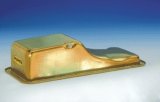 Milodon Stock Replacement Oil Pans 30740 Pan, Steel, Gold Iridite, 5 qt., Ford, FE, Pre-1973 Front Sump Chassis, Int Control Baffles, Each thumbnail 8