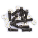 Milodon Intake Manifold Bolts 85400 Bolts, Manifold, Steel, Black Oxide, Hex Head, Chevy, Small Block, Kit thumbnail 1