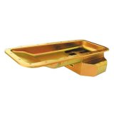 Milodon Circle Track Oil Pans 31583 Pan, Steel, Gold Iridated, 7 qt., Mopar Big Block RB, External Pickup, Tubular K-Member, Each thumbnail 2