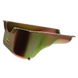 Milodon Stock Replacement Oil Pans 30735 Pan, Steel, Gold Iridite, 5 qt., Ford, 351C, Pre-1973 Front Sump Chassis, Int Control Baffles, Each thumbnail 2