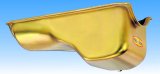 Milodon Stock Replacement Oil Pans 30735 Pan, Steel, Gold Iridite, 5 qt., Ford, 351C, Pre-1973 Front Sump Chassis, Int Control Baffles, Each thumbnail 4