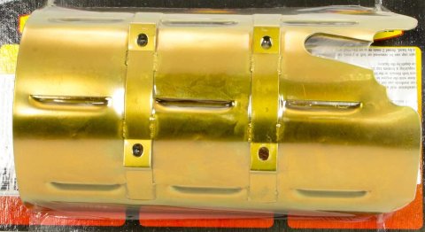 Milodon Windage Trays 32245 Tray, Steel, Gold Iridite, Louvered, Rear Sump, Oldsmobile, V8, Each thumbnail 2