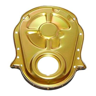 Milodon Steel Timing Covers 65605 Cover, 1-Piece, Steel, Gold Iridited, Chevy, Big Block, Each thumbnail 1