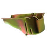 Milodon Stock Replacement Oil Pans 30701 Pan, Steel, Gold Iridite, 5 qt., Chevy, Small Block, RH Dipstick, Dart SHP, Int Control Baffle, Each thumbnail 2