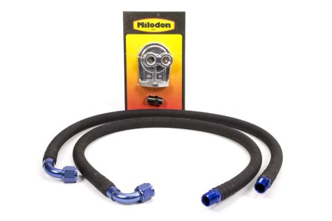 Milodon LS & Gen III Oil Filter Relocation Kits 21575 Kit, Single Filter, 36 in. Length Hoses, Chevy, 4.8/5.3/5.7/6.0L, Kit thumbnail 1