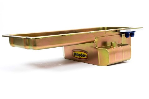 Milodon Pro Touring Oil Pans 31507 Pan, Touring, Steel, Gold Iridite, 7 qt., Chevy, Small Block, LS Series, Competition Baffling, Each thumbnail 2