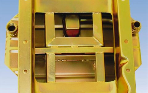 Milodon Pro Touring Oil Pans 31581 Pan, Touring, Steel, Gold Iridite, 7 qt., Mopar, Big Block, B/RB/Hemi, Fits A, B and E Bodies, Comp Baffling, Each thumbnail 3
