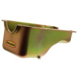 Milodon Stock Replacement Oil Pans 30720 Pan, Steel, Gold Iridite, 5 qt., Ford, 289/302, Pre-1973 Front Sump Chassis, Int Control Baffles, Each thumbnail 3