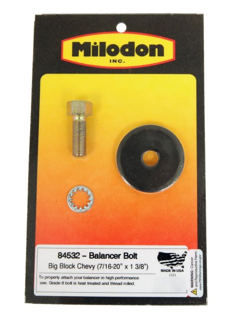Milodon Harmonic Balancer Bolts 84532 Bolt, 1/2-20 in. Thread, 1.375 in. Length, Chevy, Big Block, Each thumbnail 2
