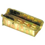 Milodon Drag Race Oil Pans 31195 Pan, Steel, Gold Iridite, 8 qt., Chevy, Big Block, Mark IV, Fits Tube Chassis, RH Dipstick, Each thumbnail 1