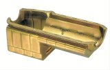 Milodon Drag Race Oil Pans for 1967-1981 CAMARO, 1964-1972 CHEVELLE, 1977-1981 FIREBIRD - 31169 Pan, Steel, Gold Iridite, 5 qt., Chevy, Small Block, Dart SHP Block, ProCompetition Full Kickout, Each thumbnail 1