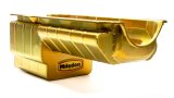 Milodon Drag Race Oil Pans for 1967-1981 CAMARO, 1964-1972 CHEVELLE, 1977-1981 FIREBIRD - 31169 Pan, Steel, Gold Iridite, 5 qt., Chevy, Small Block, Dart SHP Block, ProCompetition Full Kickout, Each thumbnail 2