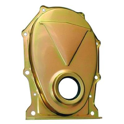 Milodon Steel Timing Covers 65651 Cover, 1-Piece, Steel, Gold Iridated, Chrysler, Dodge, Plymouth, Big Block, Hemi, Kit thumbnail 1