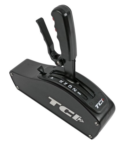 TCI Diablo Shifters 620002BL Automatic Transmission Shifter, Black Out Series, Cable Operated, Pistol Grip, With Cover, Two Buttons, Each thumbnail 1