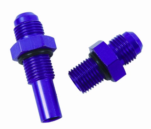TCI Transmission Cooler Line Fittings 831011 Adapter Fittings, 1/4 in. 4L80E to -6 AN, 4L80E, 4L85E, 1997 -2008, Pair thumbnail 2