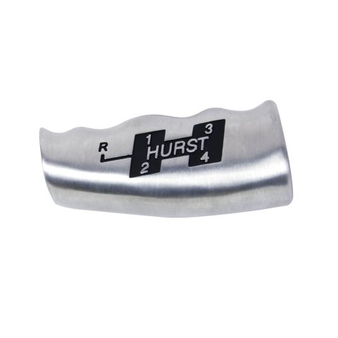 Hurst Shifter T-Handles 1535000 Shift Knob, T-Handle, Aluminum, Brushed, 4-Speed Pattern Upper Left Reverse Location with Logo, 3/8 in.-16 Thread, Manual Transmission, Each thumbnail 2