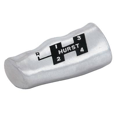 Hurst Shifter T-Handles 1535000 Shift Knob, T-Handle, Aluminum, Brushed, 4-Speed Pattern Upper Left Reverse Location with Logo, 3/8 in.-16 Thread, Manual Transmission, Each thumbnail 5