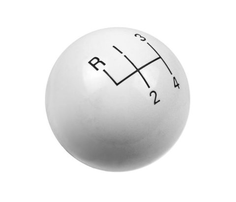 Hurst Classic Shift Knobs 1630003 Knob, Round, Plastic, White, 4-Speed Pattern, Manual Transmission, Each thumbnail 2