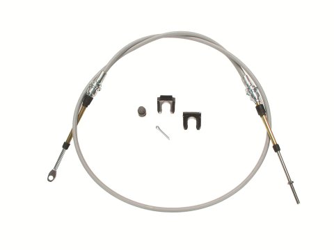 Hurst Shifter Cables 5000025 Cable, 5 ft. Length, Morse Style, Eyelet/Threaded Ends, Gray, Each thumbnail 1