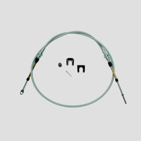 Hurst Shifter Cables 5000025 Cable, 5 ft. Length, Morse Style, Eyelet/Threaded Ends, Gray, Each thumbnail 2