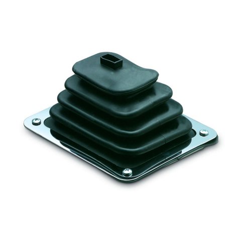 Hurst Shifter Boot and Plate Kits 1148429 Plate, Indy, Black, Rubber, Chrome Plated Steel Trim Plate, Hardware, Each thumbnail 2
