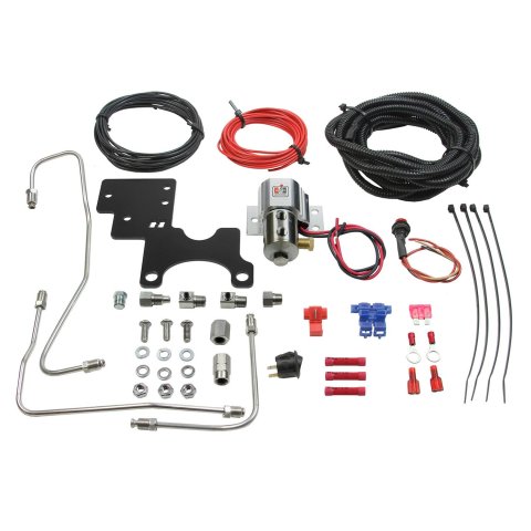 Hurst Roll Control Kits 5671522 Line Lock, 1/8 in. NPT Inlet/Outlet, Polished Stainless Steel, Ford, Mustang, Kit thumbnail 1