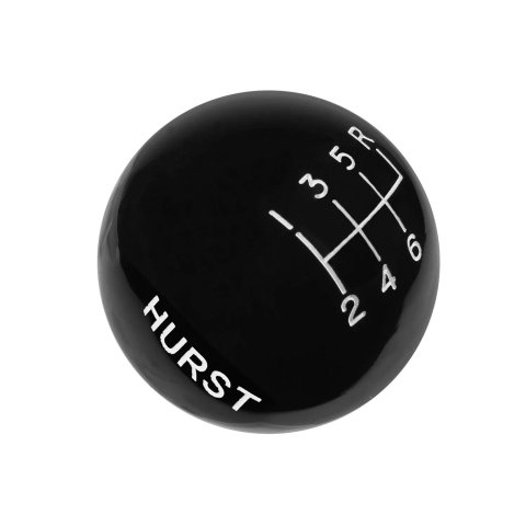 Hurst Classic Shift Knobs 1631040 Knob, Plastic, Black, 6 Speed, Logo, 3/8 in.-16, Each thumbnail 3