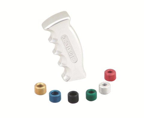 Hurst Pistol-Grip Shifter Handles 1531000 Shift Knob, Pistol Grip, Aluminum, Anodized, Logo, Each thumbnail 1