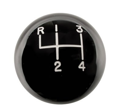 Hurst Classic Shift Knobs 1630103 Knob, Round, Plastic, Black, 4-Speed Pattern, Manual Transmission, Each thumbnail 1